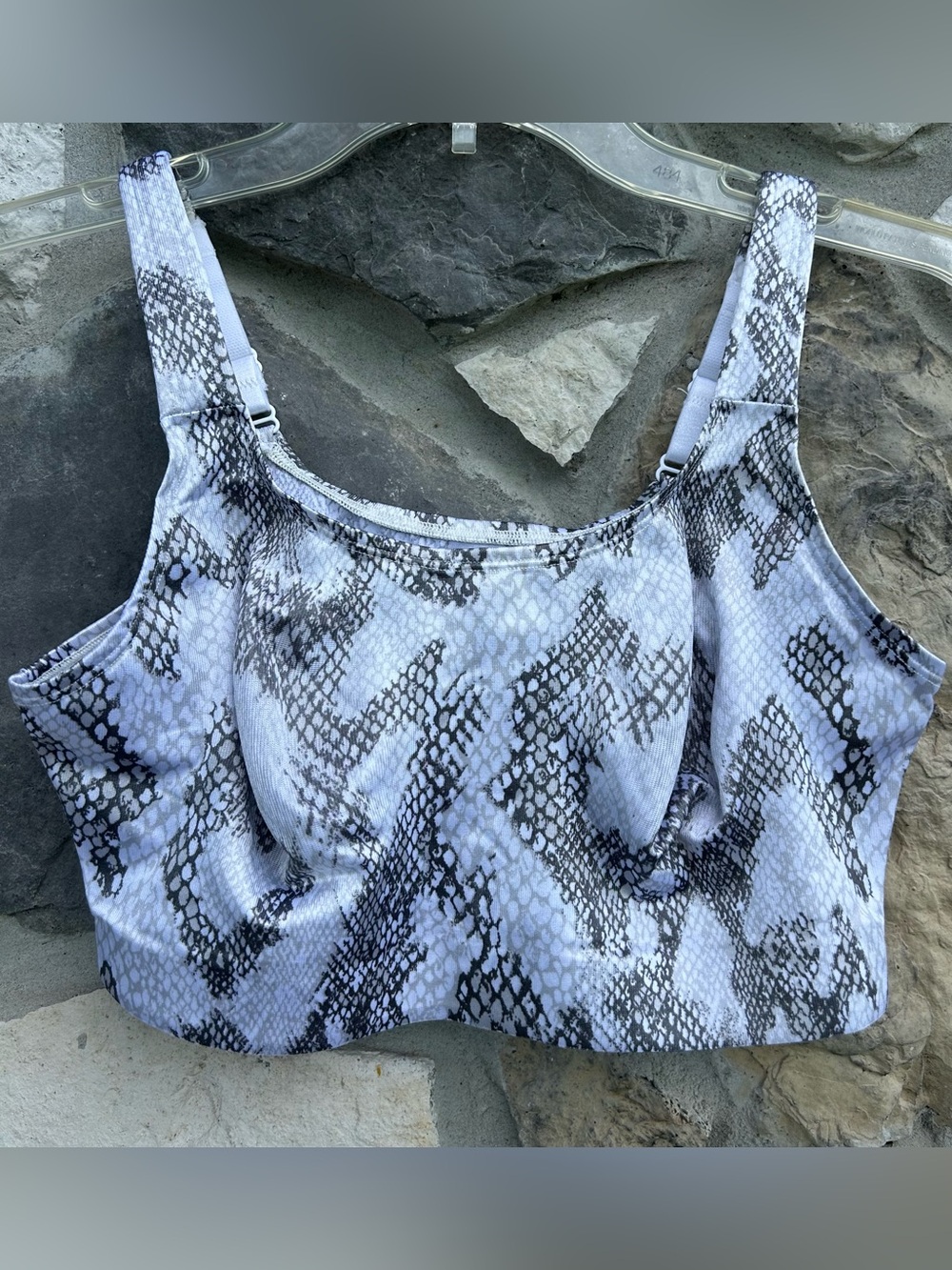 Ruby Ribbon Demiette Bra Size 34 Snakeskin Animal Print Unpadded Wireless